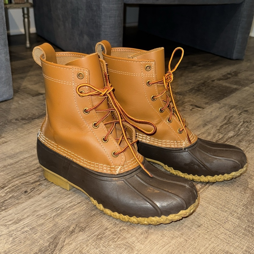 Women's Bean Boots 8" - Orange and Brown - Picture 2 of 5